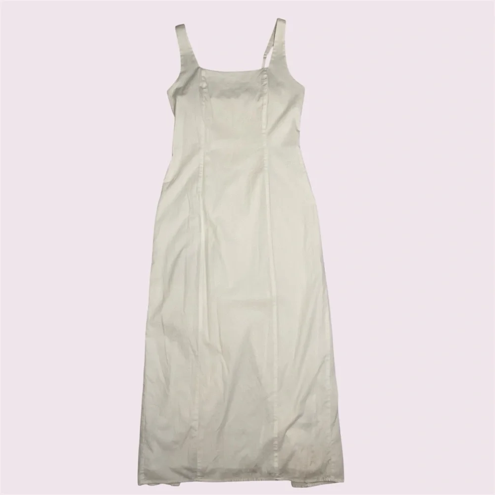 Abercrombie & Fitch White Cotton Maxi Dress